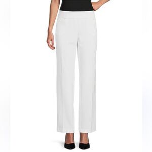 Investments White Trousers Classic Straight-Leg Plus Size 18WS